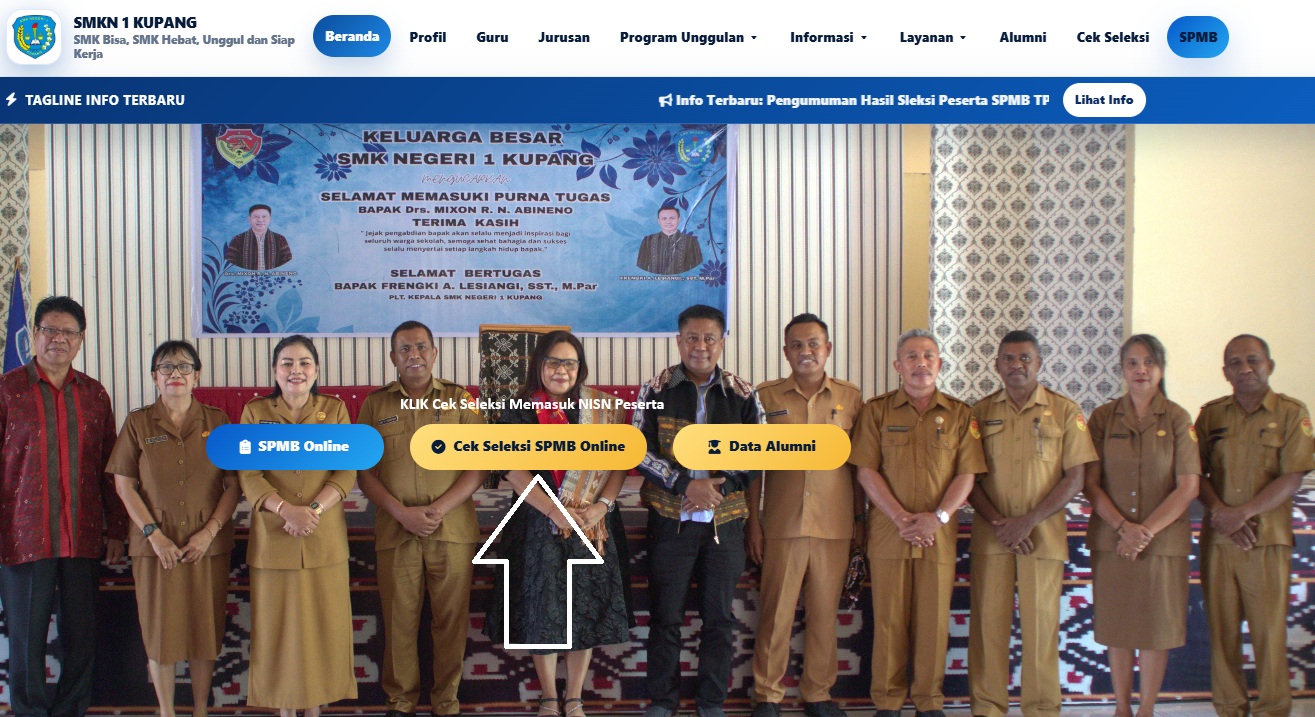 Pengumuman Hasil Seleksi Peserta SPMB Online  Tahap 2 SMKN 1 Kupang TP 2026